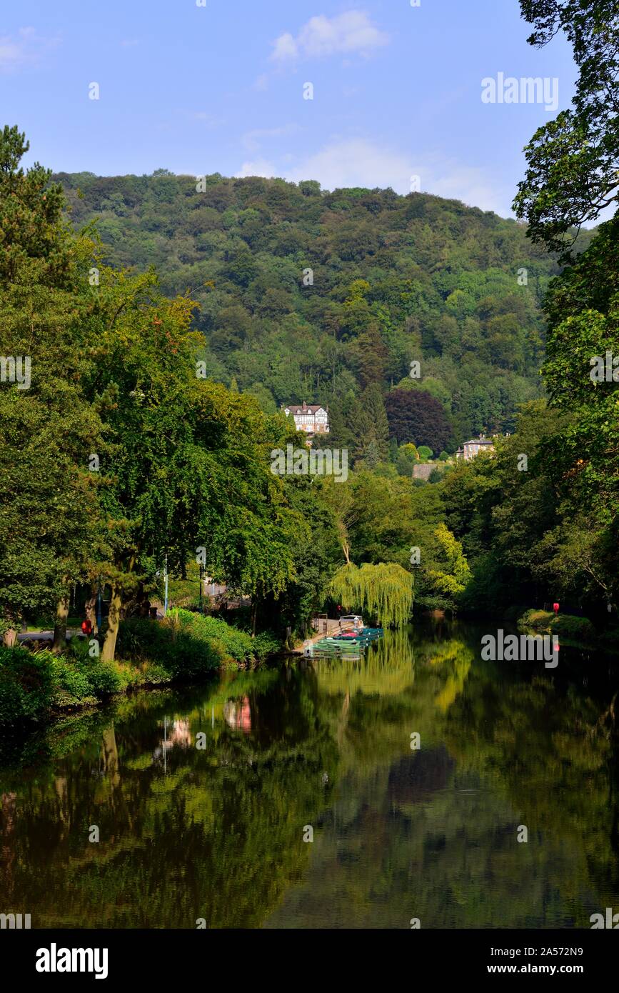 Fluß Derwent Matlock Bath Derbyshire England UK Stockfoto