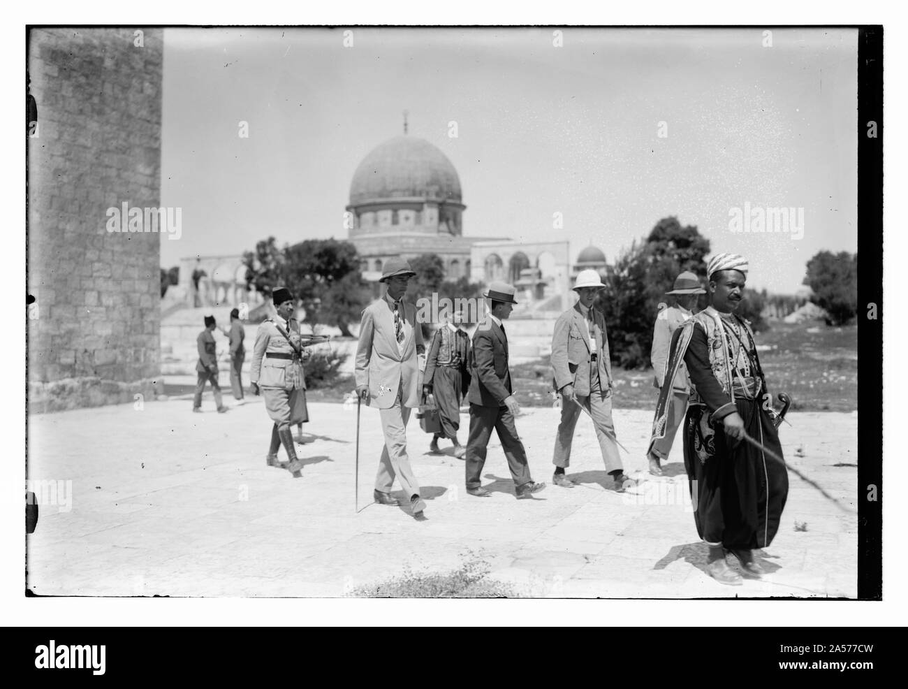 Besuch von Prinz Wilhelm von Schweden, in der Nähe der Felsendom, Jerusalem Stockfoto