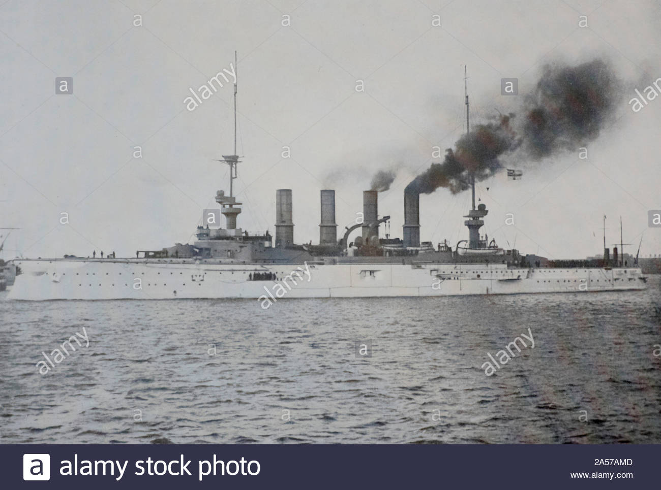 SMS Scharnhorst war ein WW1 gepanzerter Kreuzer der Kaiserlichen Marine, 1907 ins Leben gerufen und in der Schlacht bei den Falklandinseln am 8. Dezember 1914, vintage Foto aus dem Jahr 1900 gesunken s Stockfoto