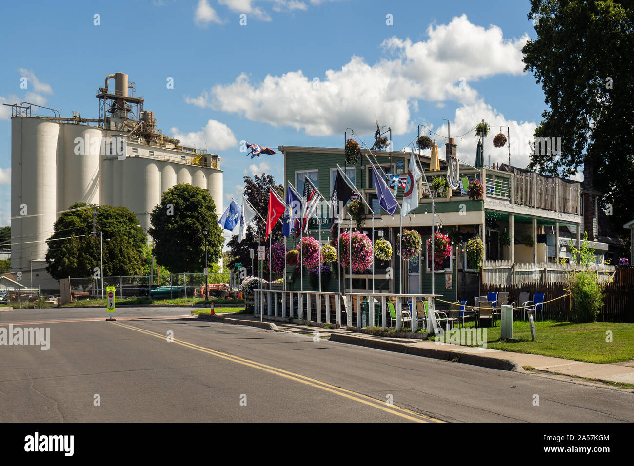 Oswego, New York, USA. September 6, 2019. Gibby's Irish Pub in der Nähe des Hafens von Oswego und Lake Ontario in Oswego, New York Stockfoto