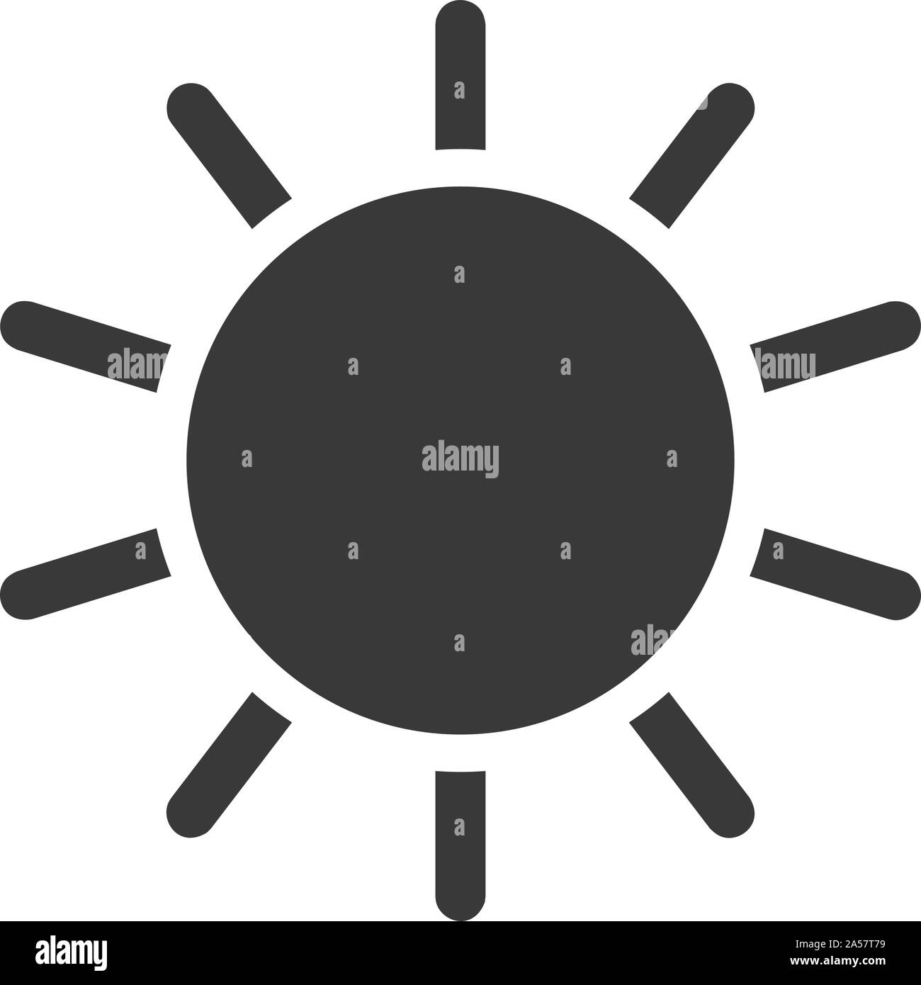 Die Helligkeit des Bildschirms sun Symbol in Vektor Stock Vektor
