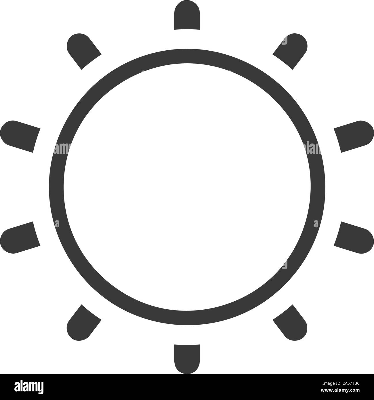 Die Helligkeit des Bildschirms Symbol in einfachen Vektor reduzieren Stock Vektor