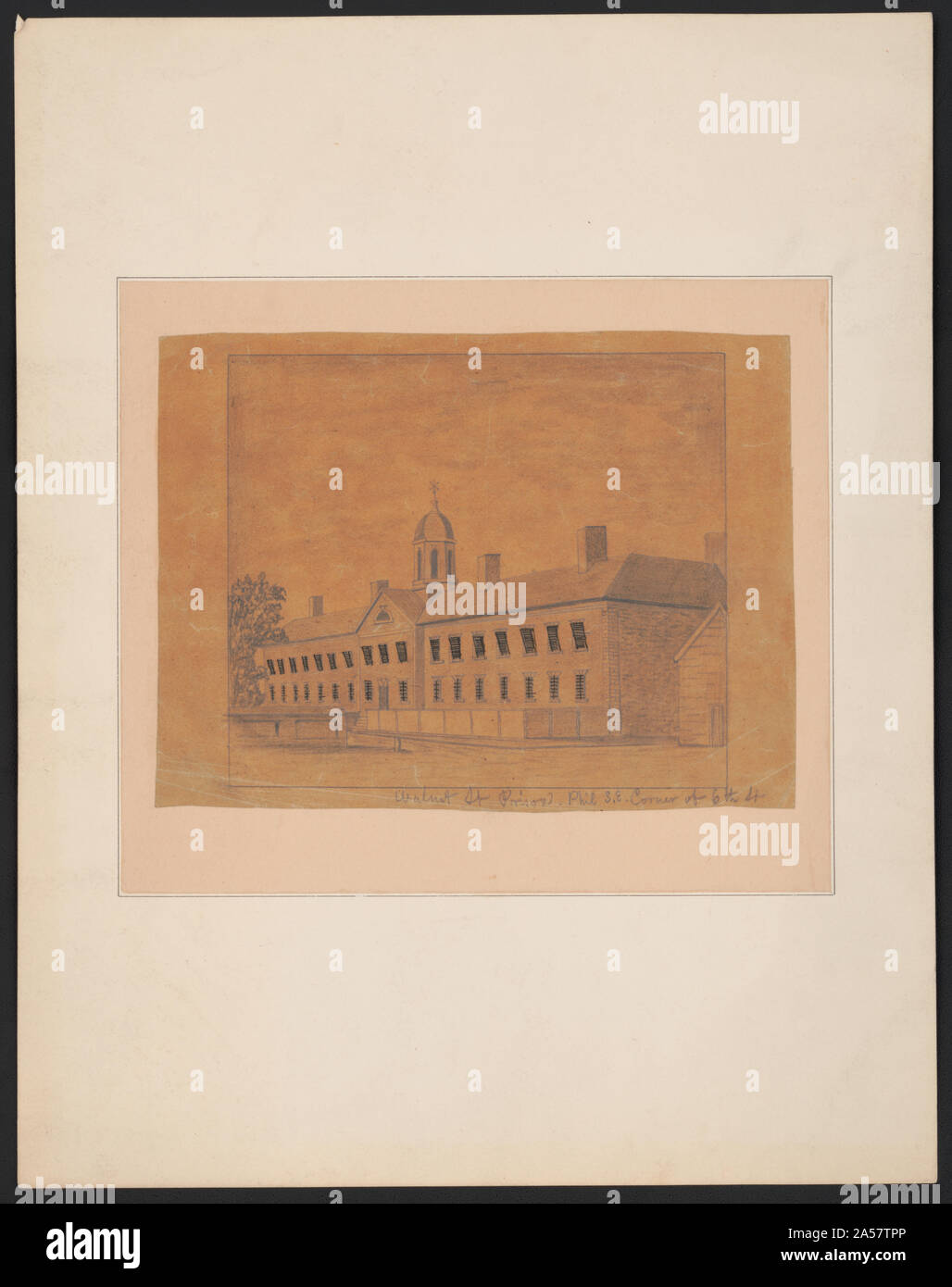 Walnut St. Gefängnis Phil. S.E. Ecke 6 St. Stockfoto