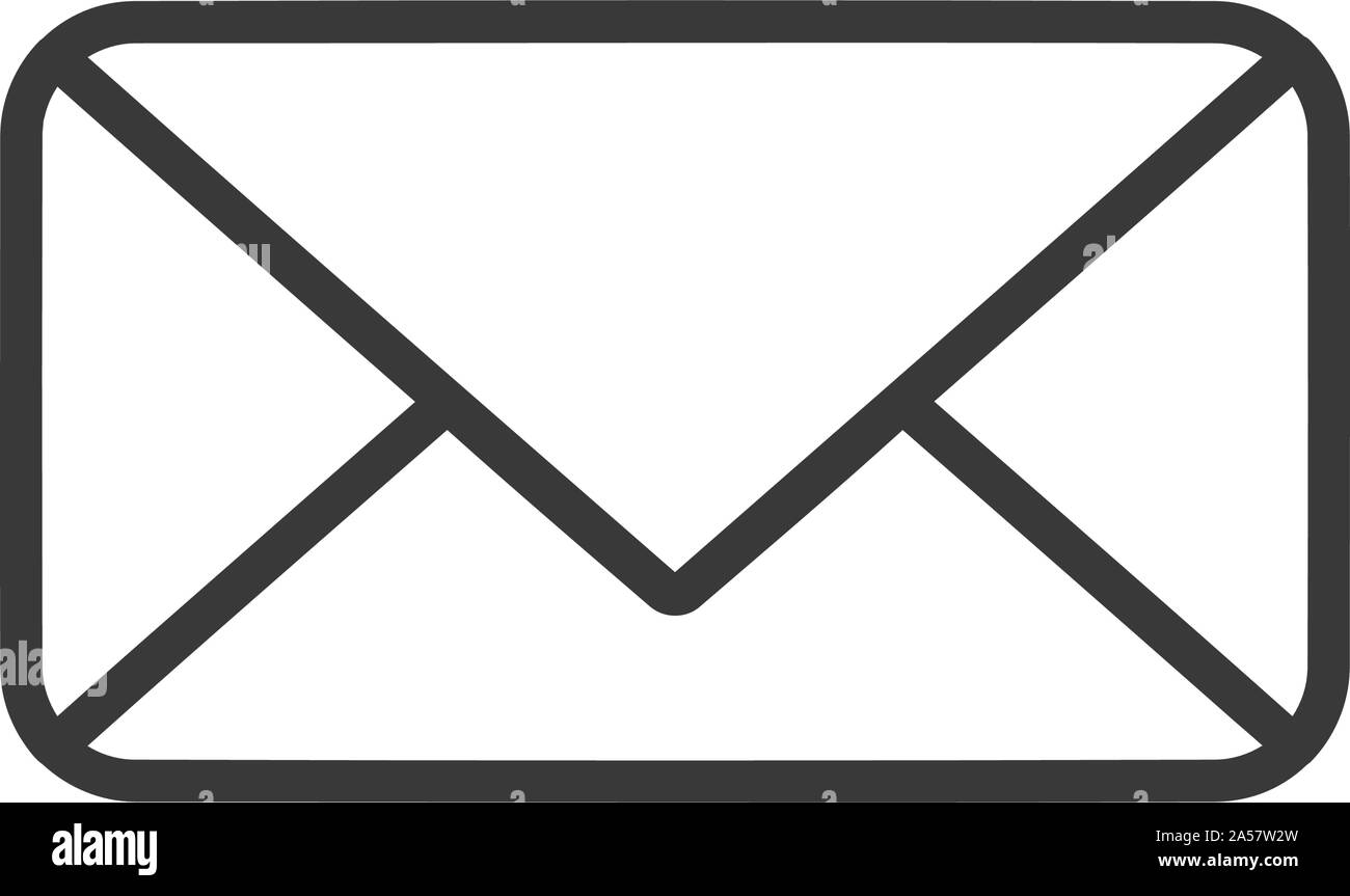 Mail Symbol der verschlossenen Umschlag von ungelesenen E-Mails in einfachen Vektor Stil Stock Vektor