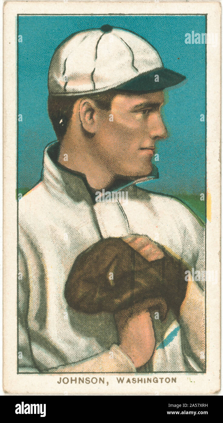 Walter Johnson, Washington Nationals, Baseball card Portrait Stockfoto