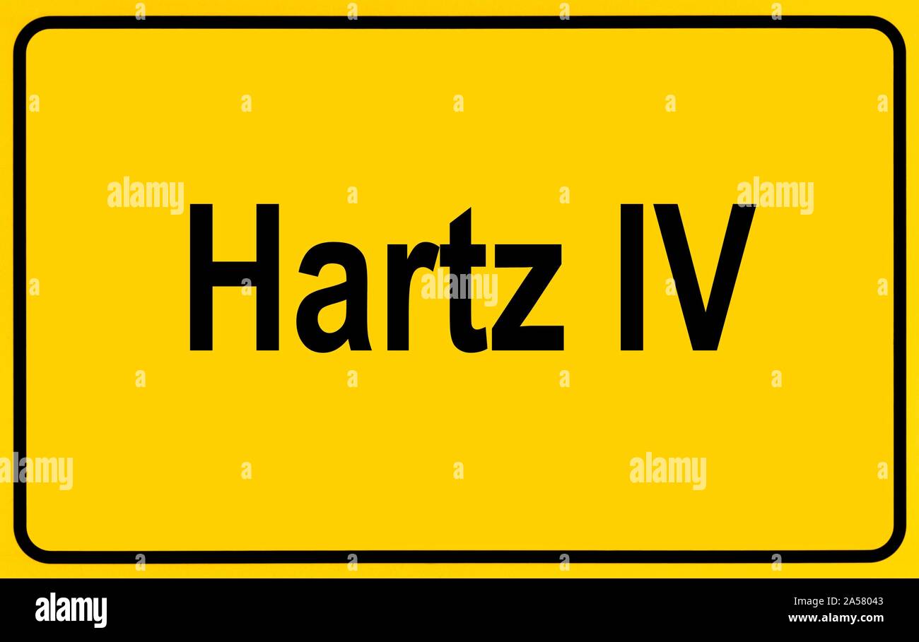 Symbol Hartz IV Arbeitslosengeld II, Deutschland Stockfoto