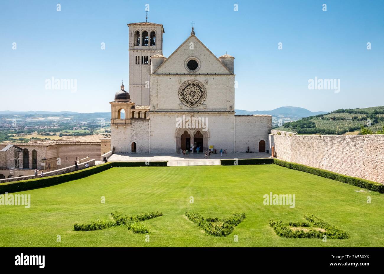 Basilika San Francesco, Obere Kirche, Weltkulturerbe der UNESCO, Assisi, Umbrien, Italien Stockfoto