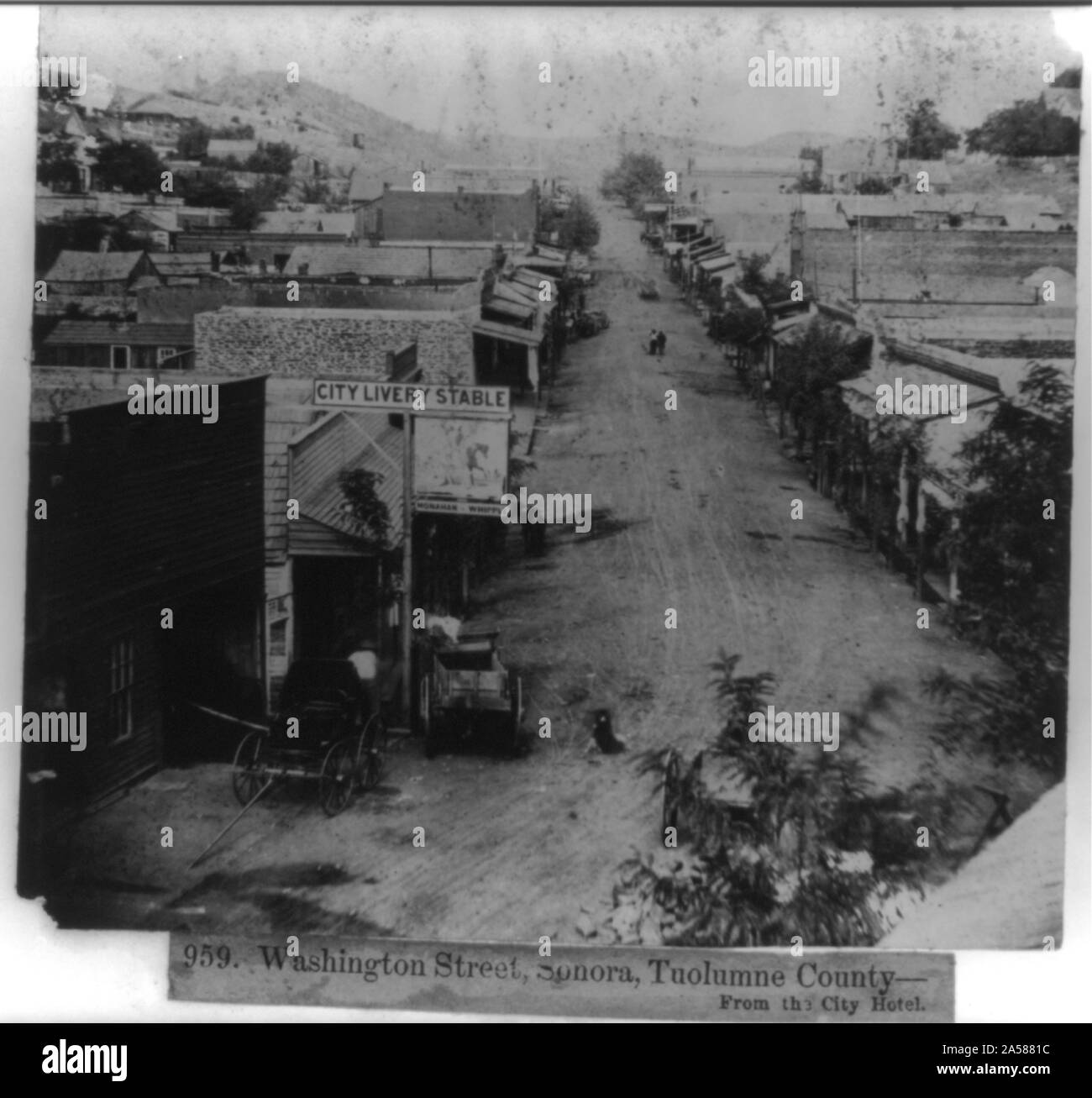 Washington Street, Sonora, tuolomne Grafschaft vom City Hotel Stockfoto