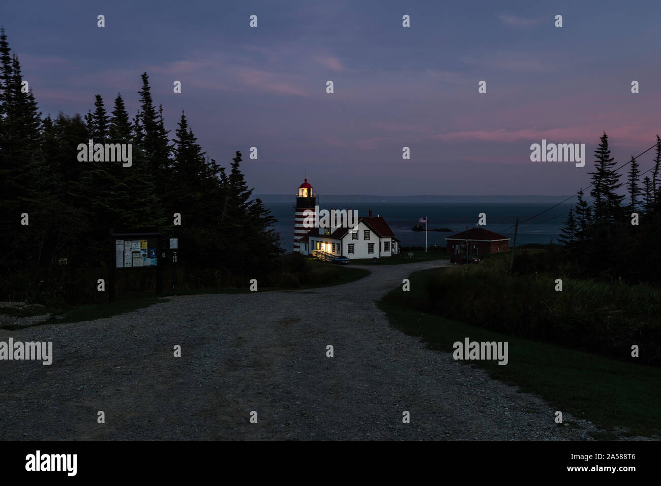 West Quoddy Head Light Lubec, Maine, USA Stockfoto