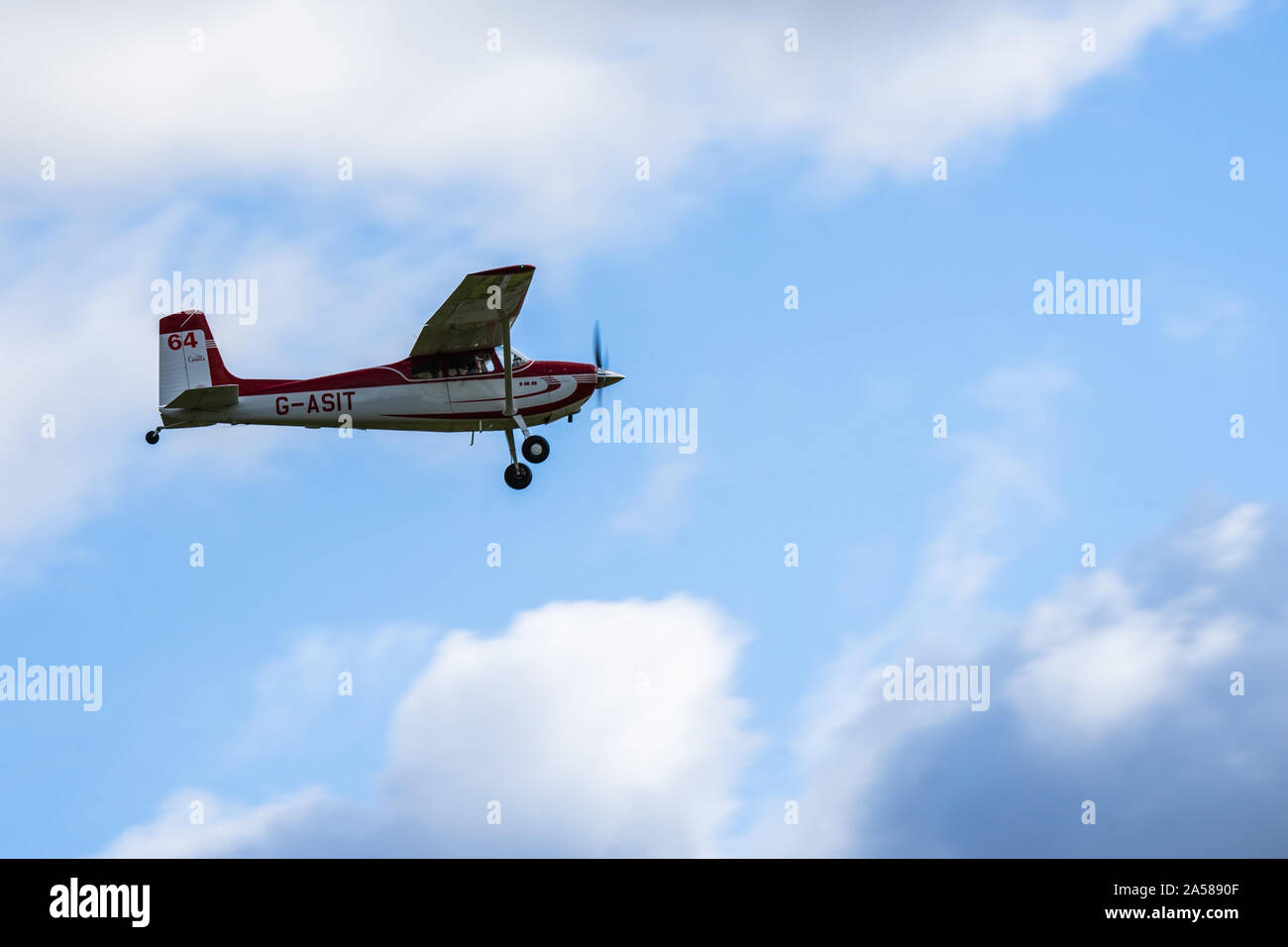 OLD WARDEN, BEDFORDSHIRE, GROSSBRITANNIEN, 6. OKTOBER 2019. Cessna 180. Wettkampftag bei Shuttleworth. Stockfoto