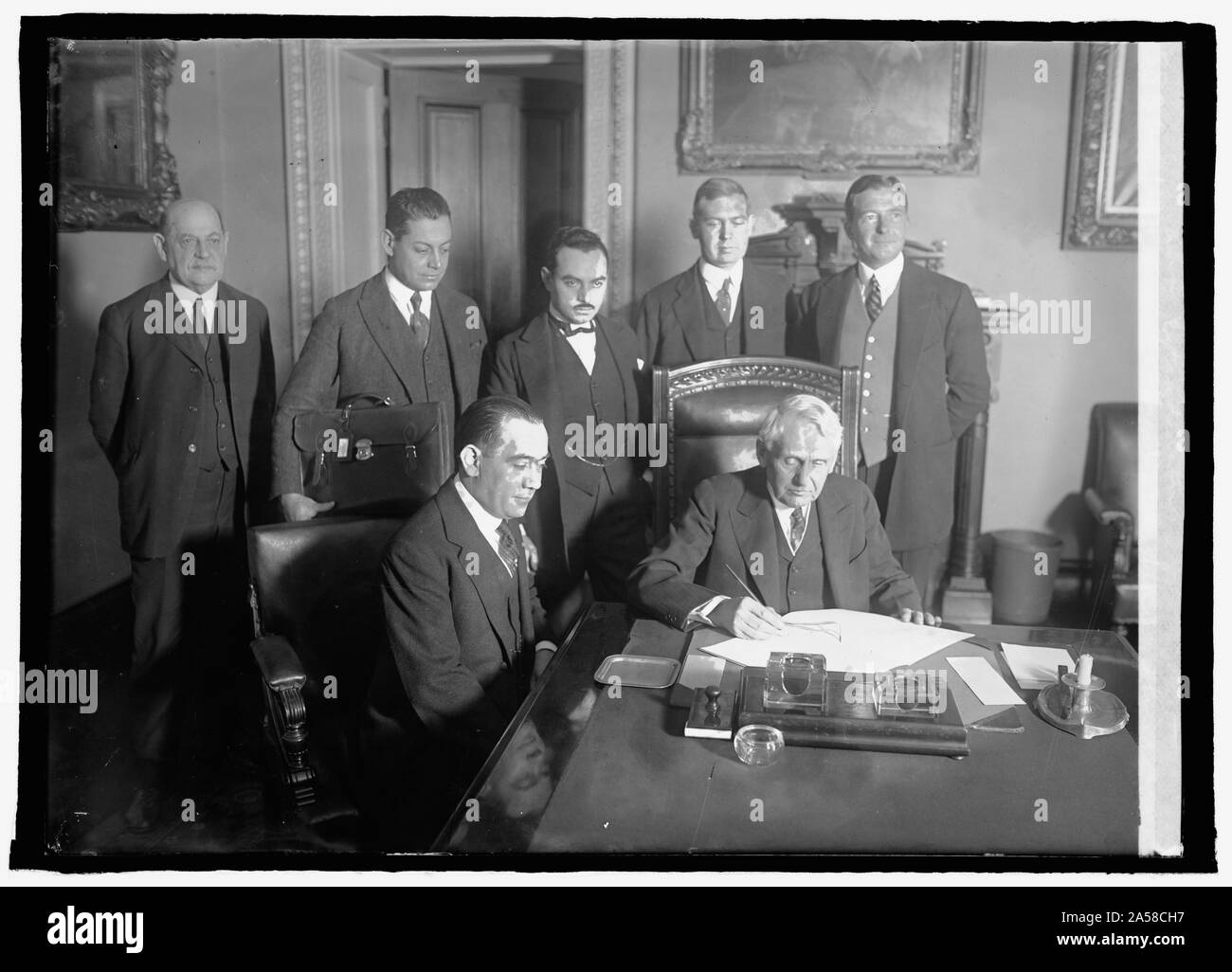 In den USA und Mexiko, Vertrag über Schmuggel und Auslieferung, [12/23/25] Stockfoto