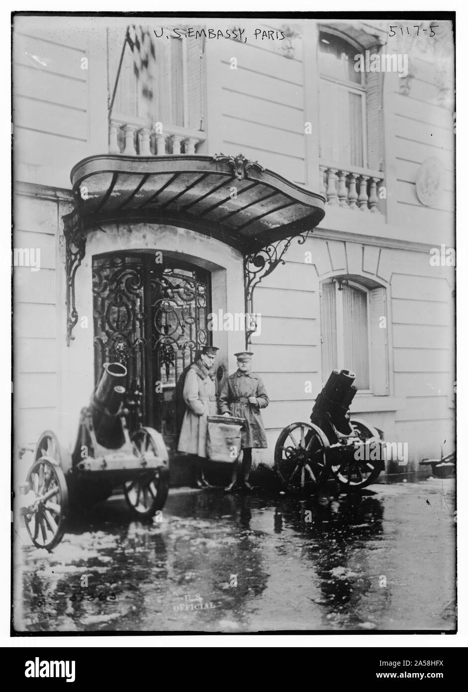 Us-Botschaft, Paris Stockfoto