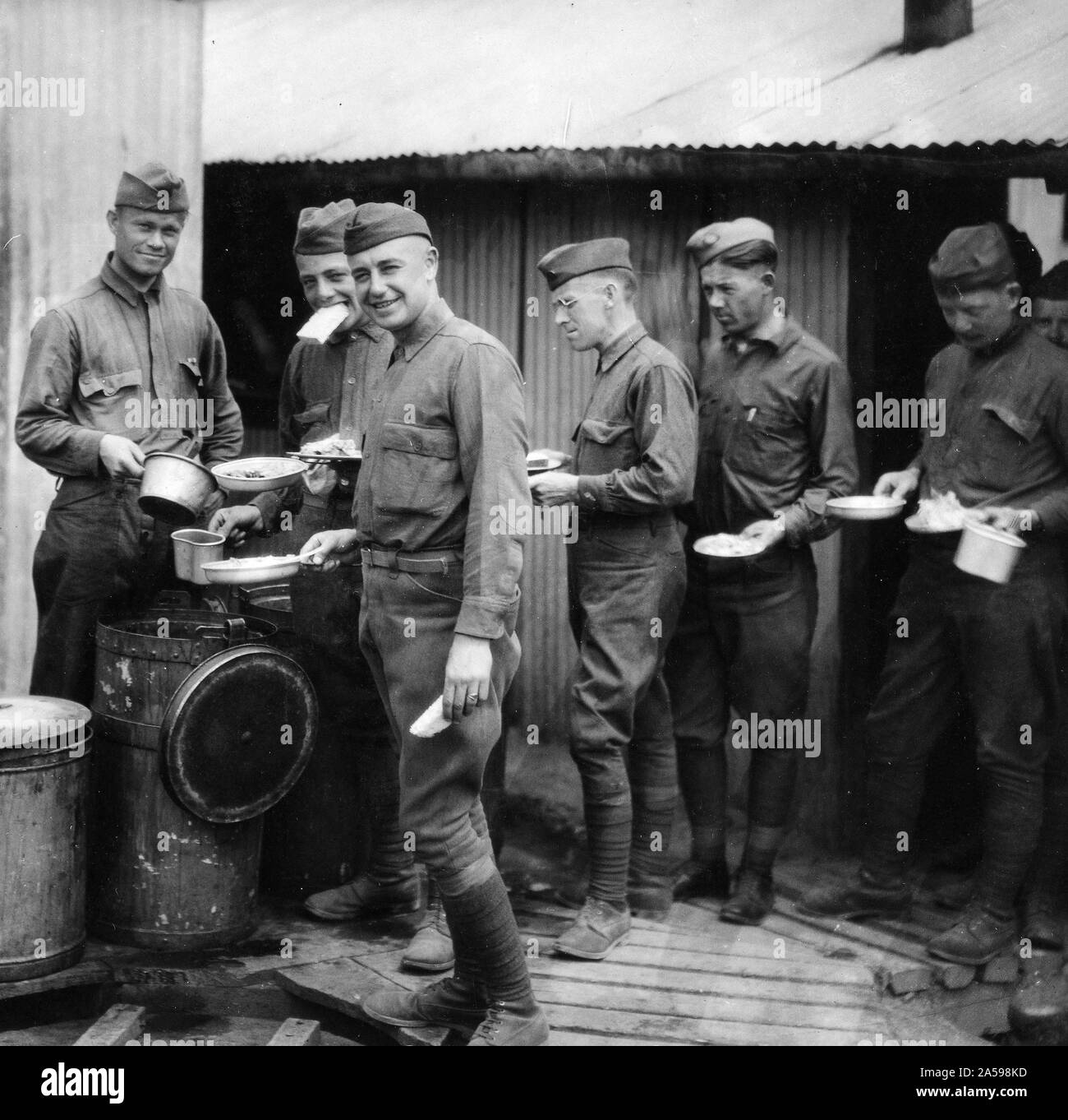Mit dem A.E.F. in Frankreich. Chaos line Ca. 1916-1918 Stockfoto