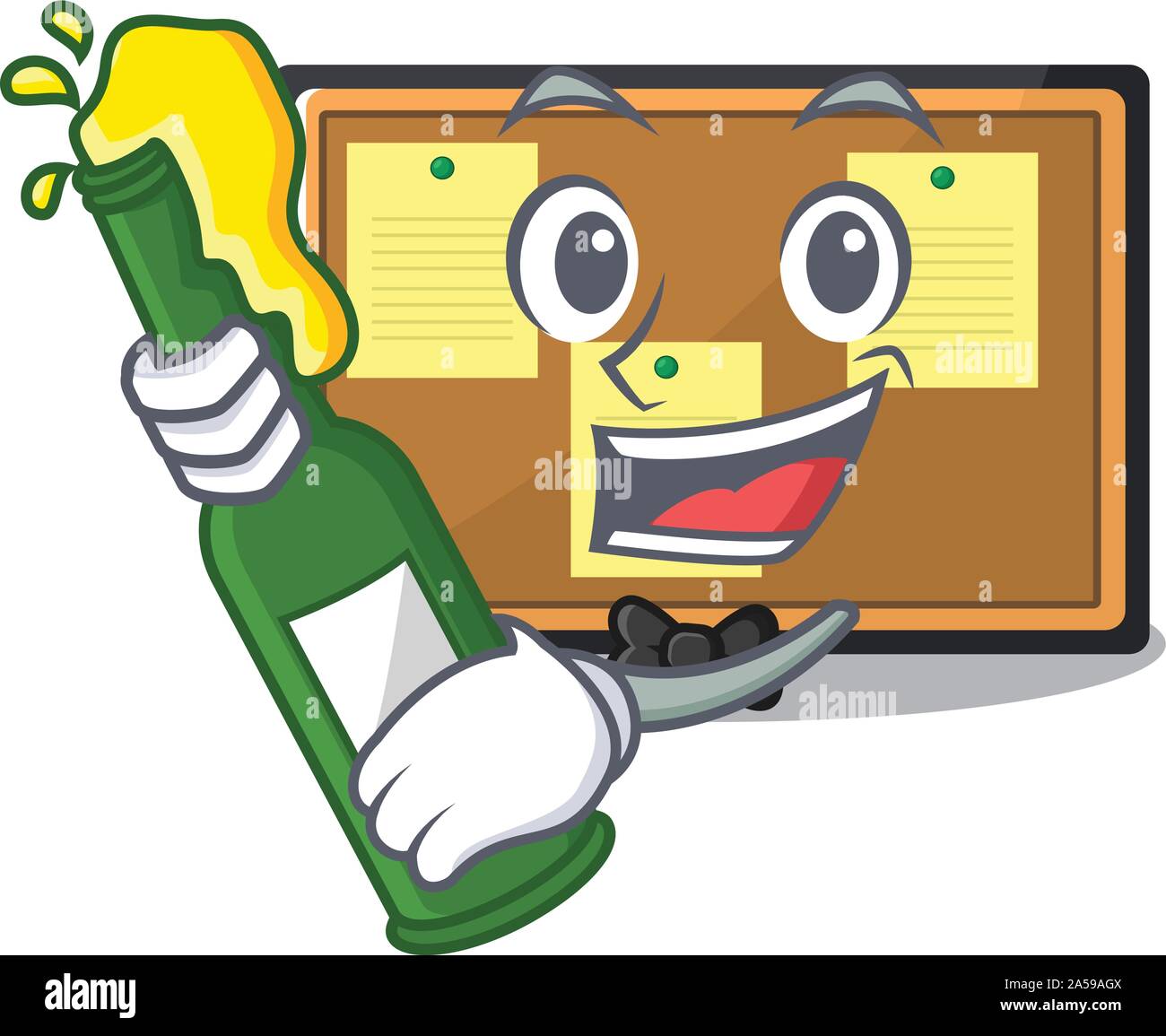 Mit Bier toy Bulletin Board auf der Cartoon Stock Vektor