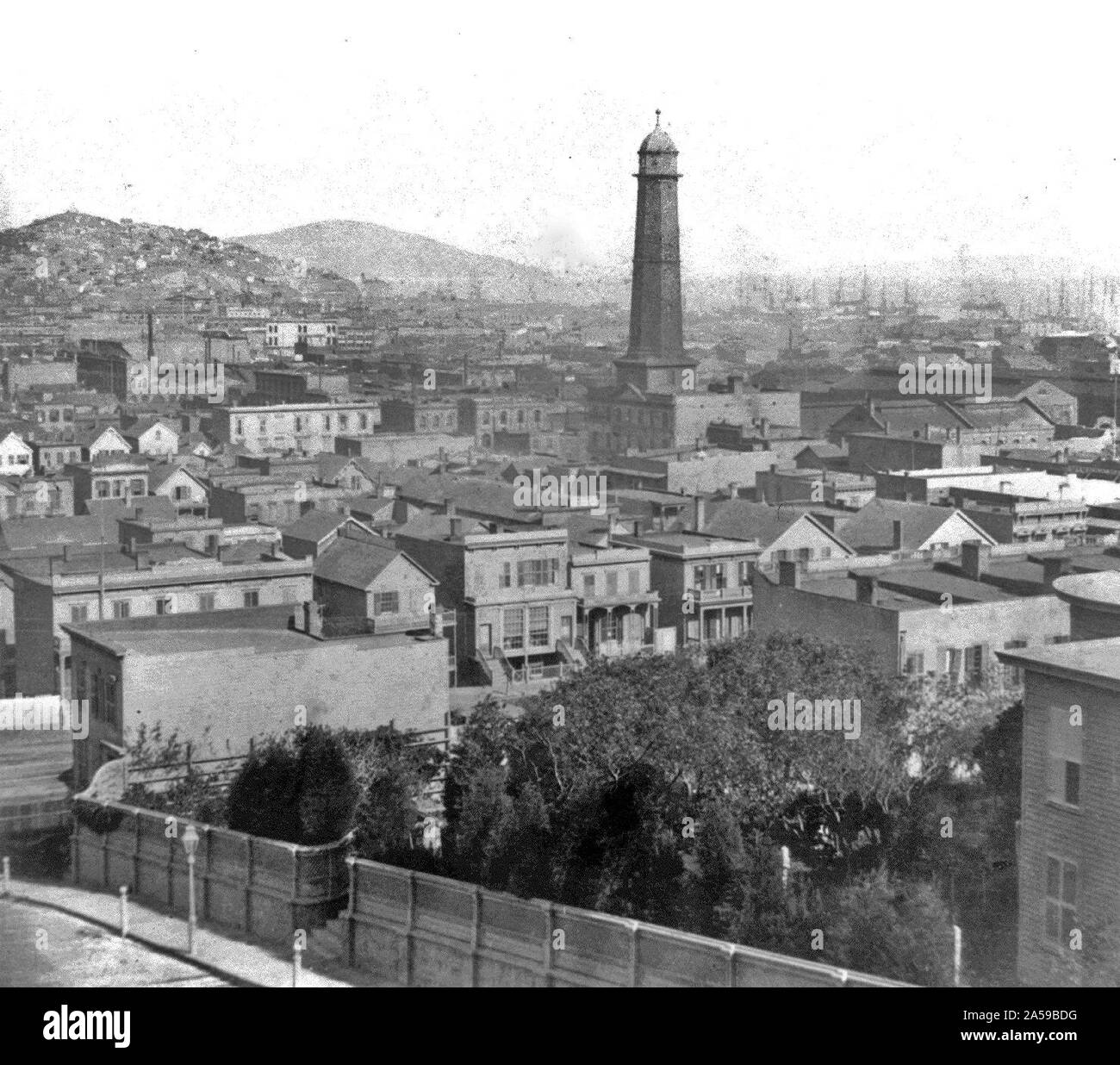 Kalifornien - San Francisco von Rincon Hill, North suchen kann. 1866 Stockfoto