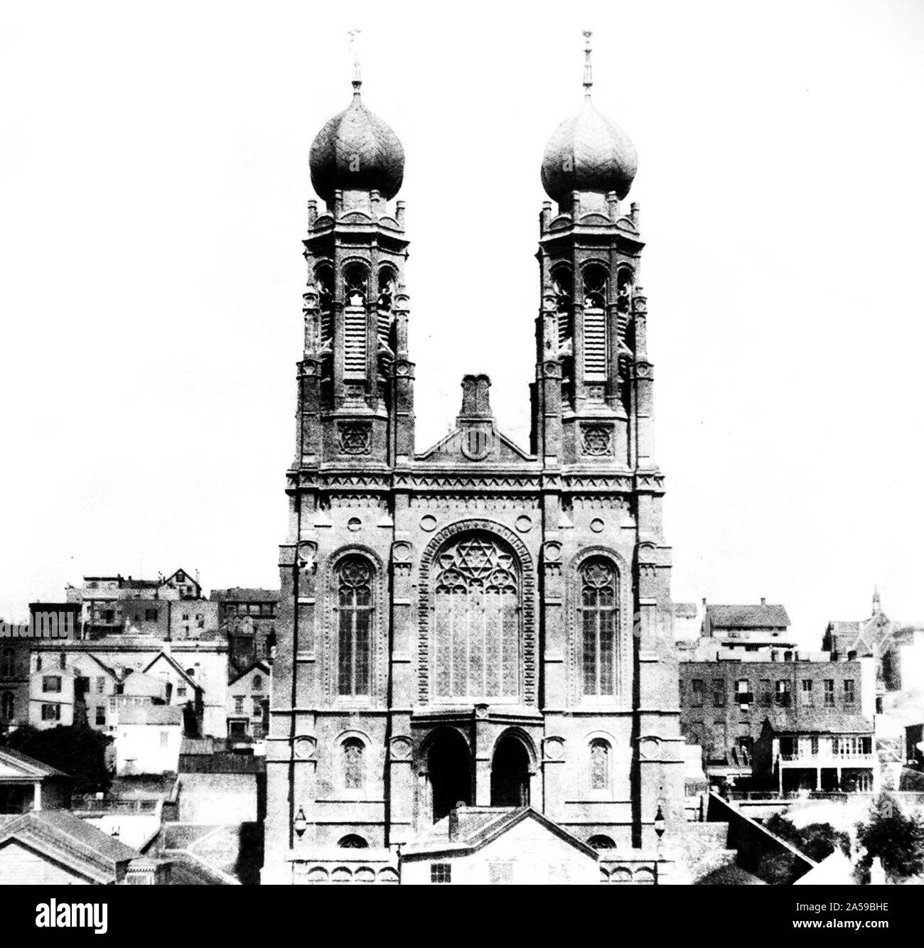 Geschichte Kaliforniens - Jüdische Synagoge Ca. 1866 Stockfoto