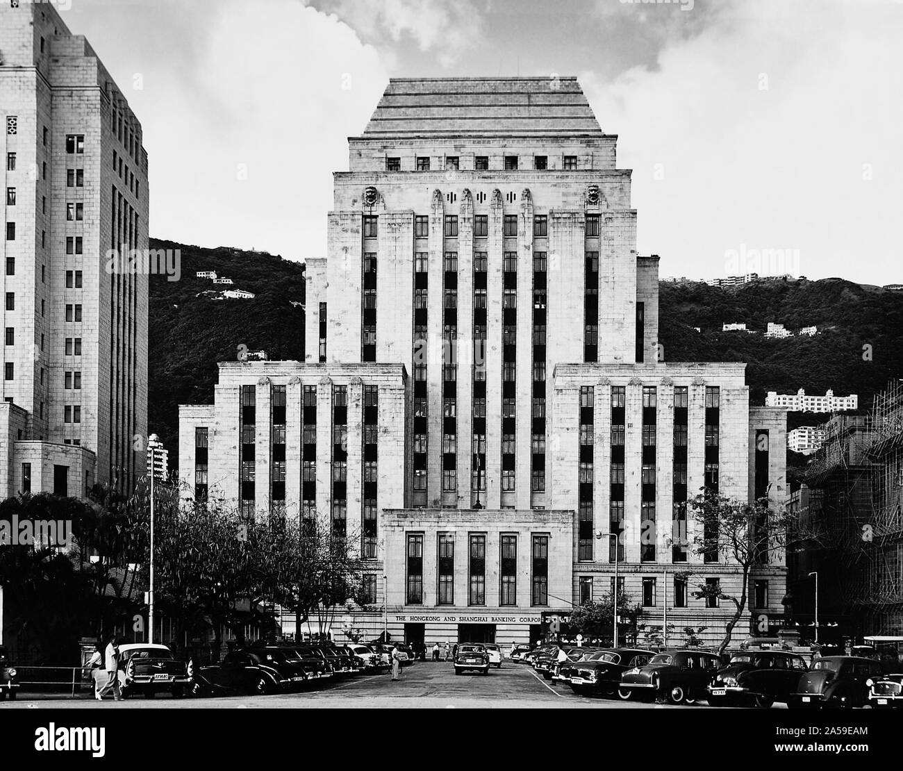 Hongkong - die amerikanische Regierung Gebäude - 1958 Stockfoto