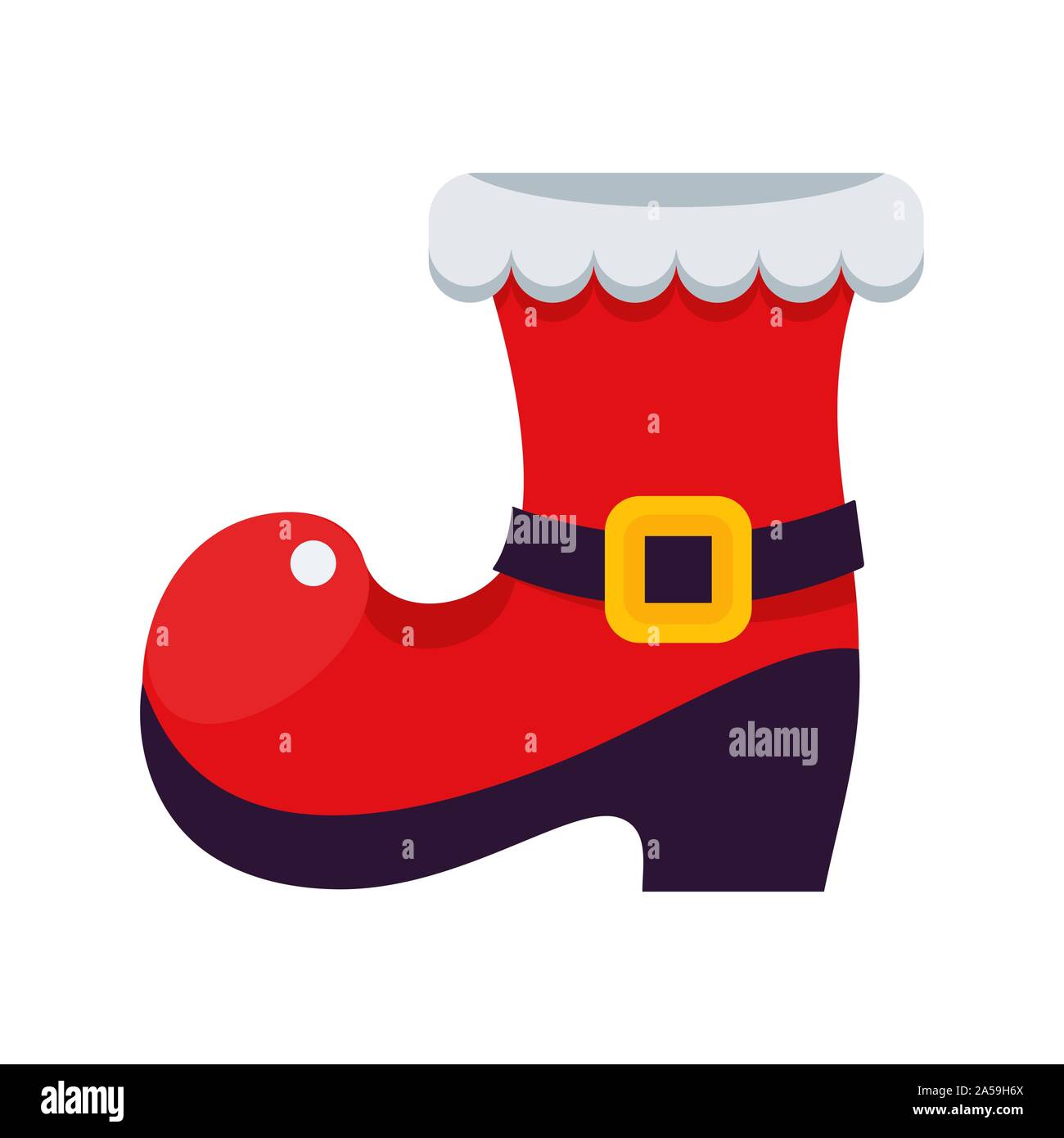 Rote Weihnachtsmann mit Geschenken, Leckereien und Weihnachtsbaum Stock Vektor