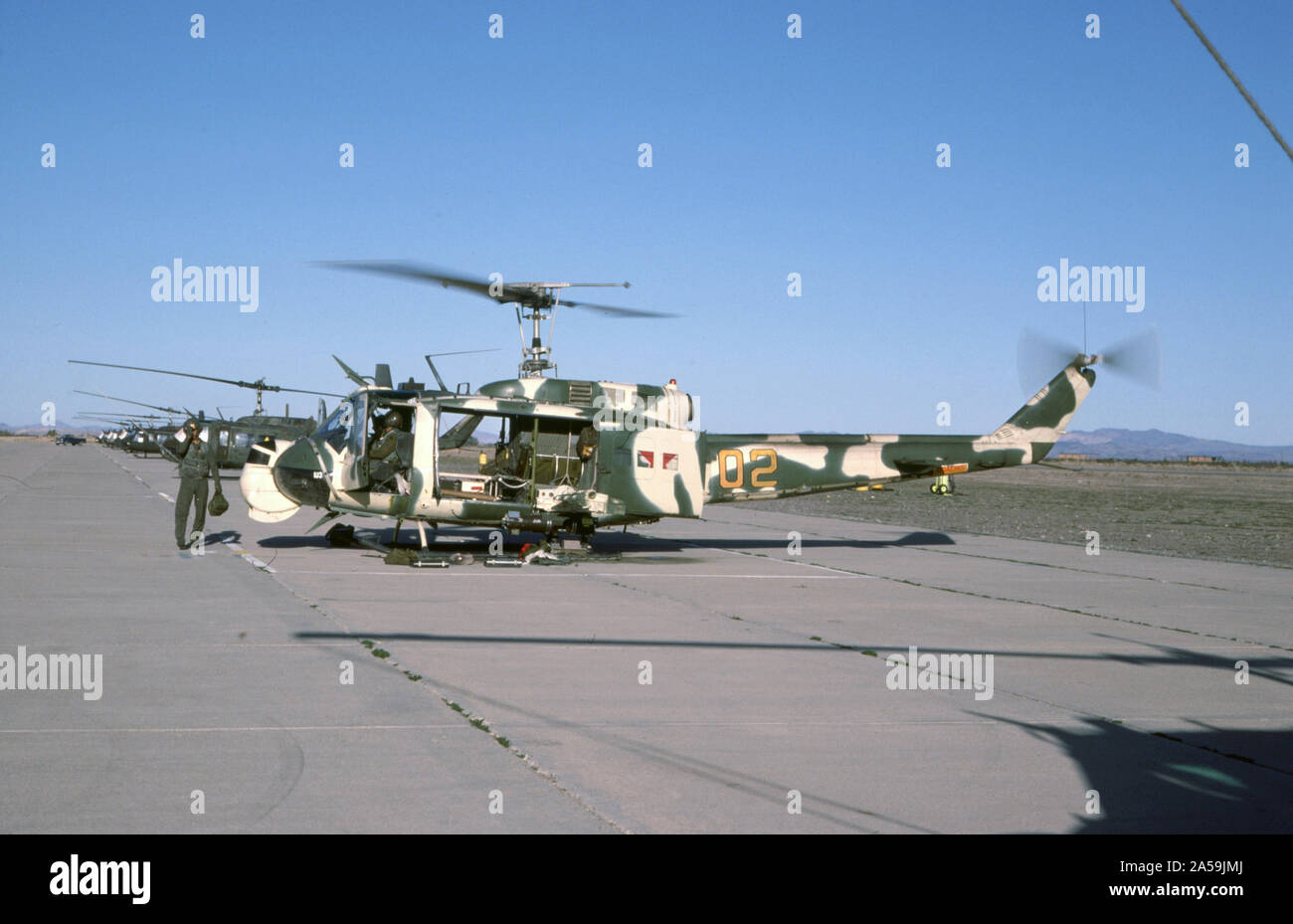 US-Armee/United States Army Bell JUH-1H-Aggressor Unit National Training Center Stockfoto