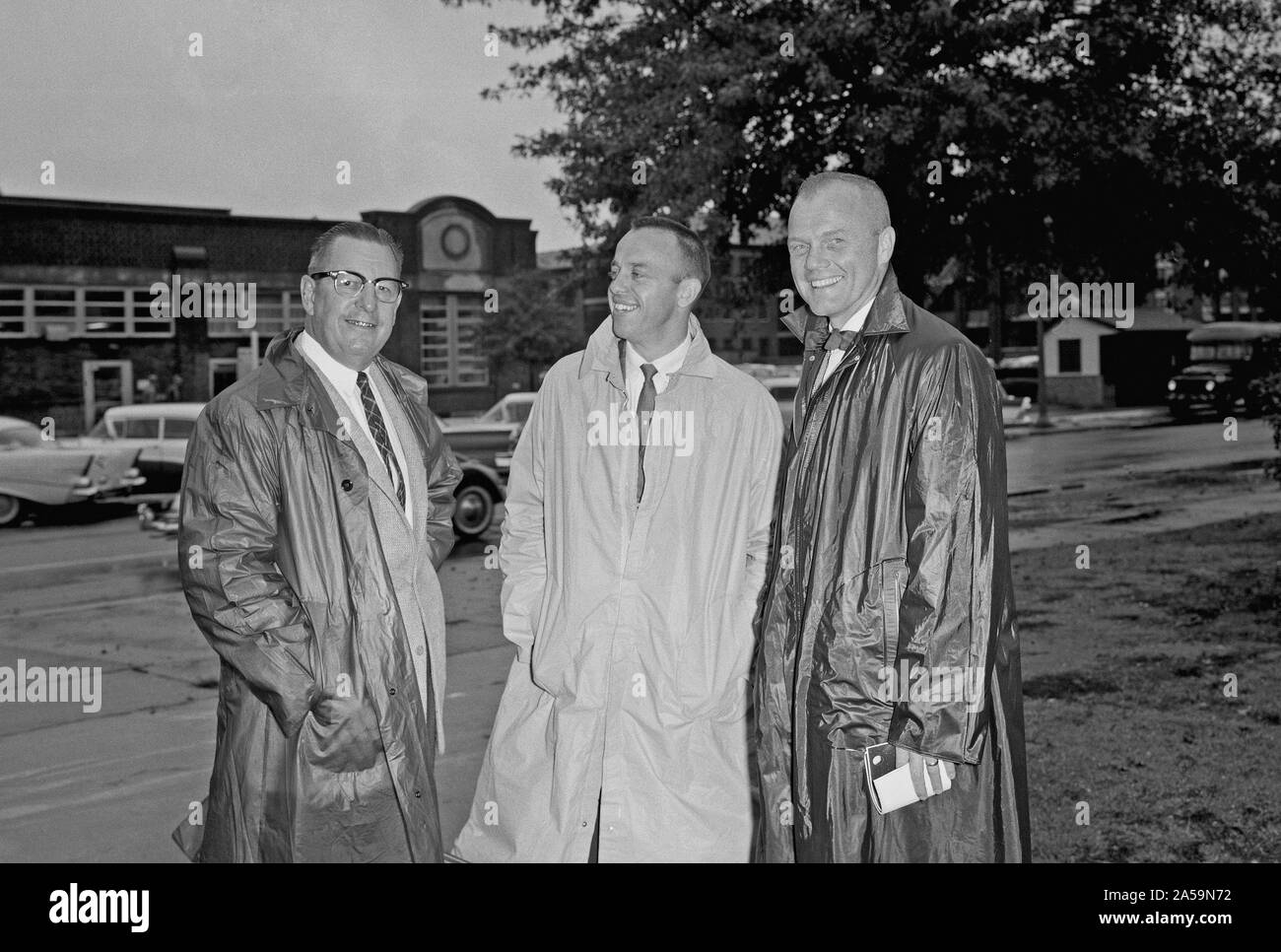 Astronauten auf 1959 Langley Inspektion. Stockfoto