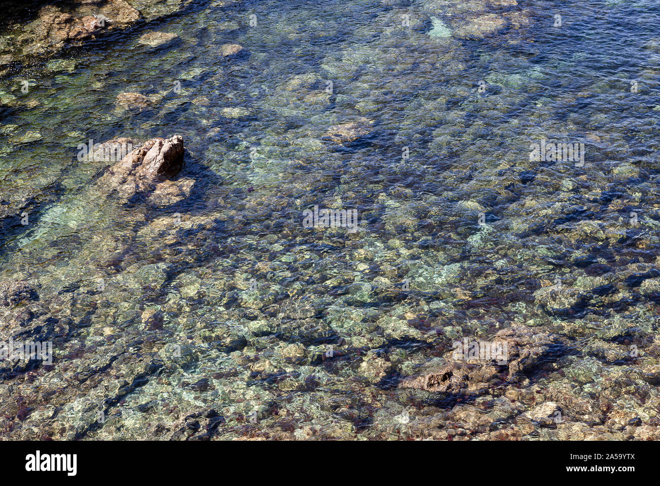 Meer Hintergrund über Meer Wasser gesehen. Kann als Hintergrund verwendet werden. Stockfoto