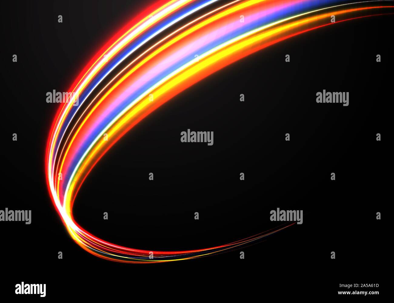Abstrakte Farbe Geschwindigkeit licht Kurve auf schwarzem Design moderne futuristischen Technologie Hintergrund Vector Illustration. Stock Vektor