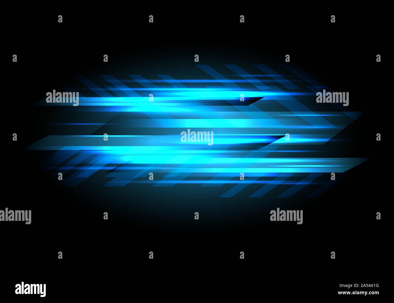 Abstrakt Blau Licht Daten Drehzahl auf schwarzem Design moderne futuristischen Technologie Hintergrund Vector Illustration. Stock Vektor