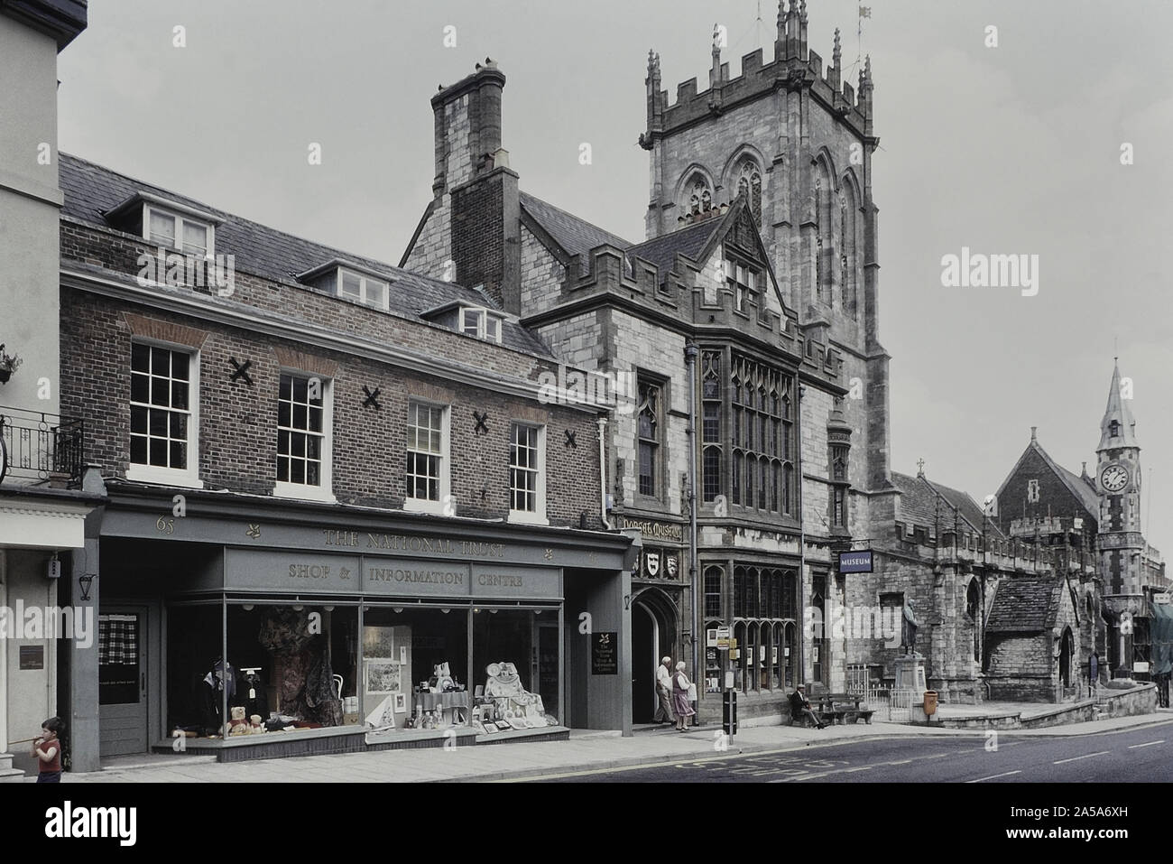 Dorchester, Dorset, England, UK. Ca. 80er Stockfoto