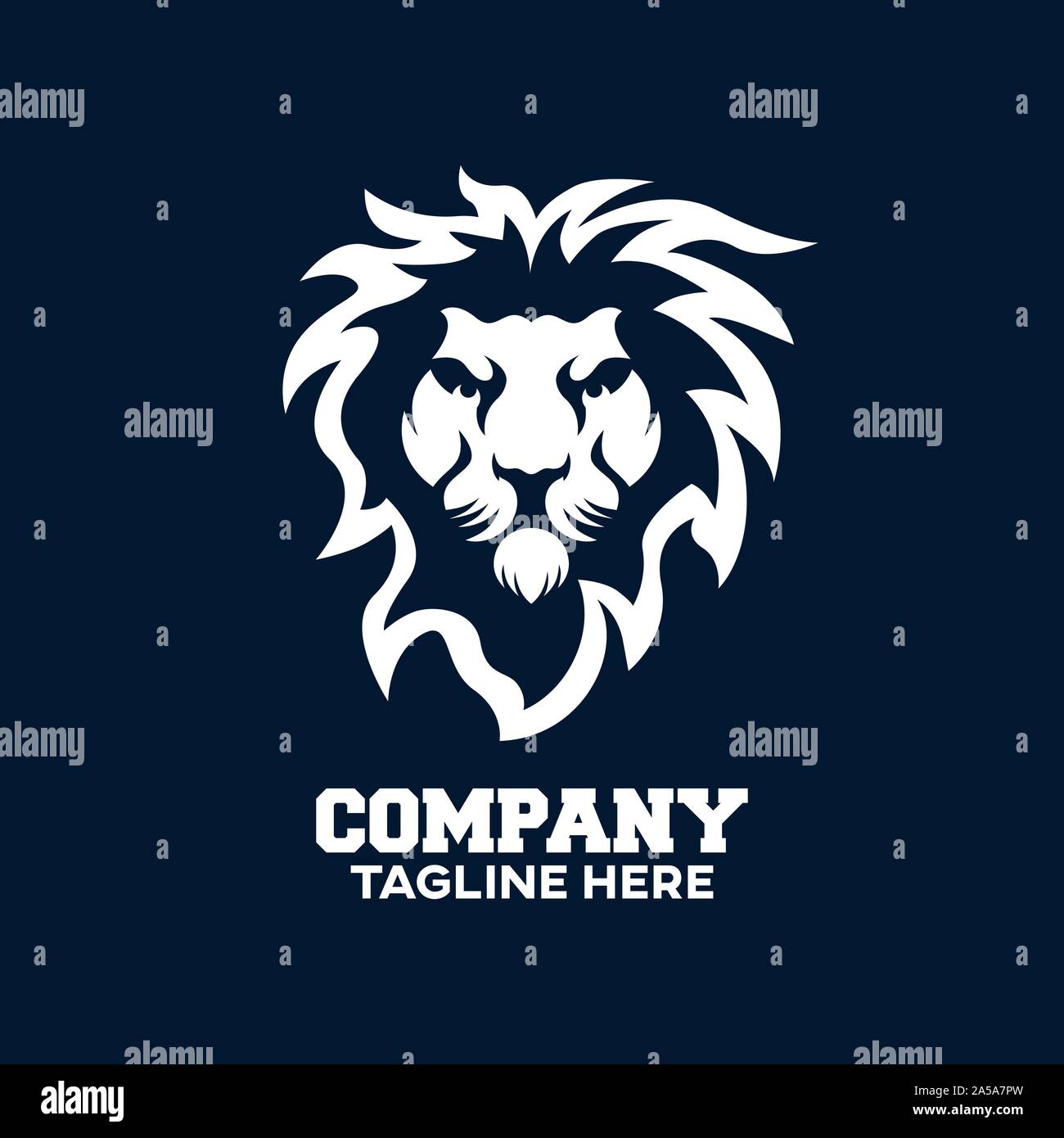 Modernes logo Lion's Head. Vector Illustration. Stock Vektor