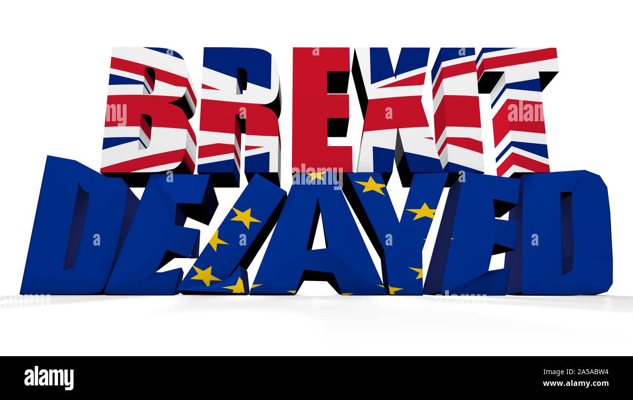 Brexit verzögert sich erneut die Brexit Deal kommen Absturz Stockfoto