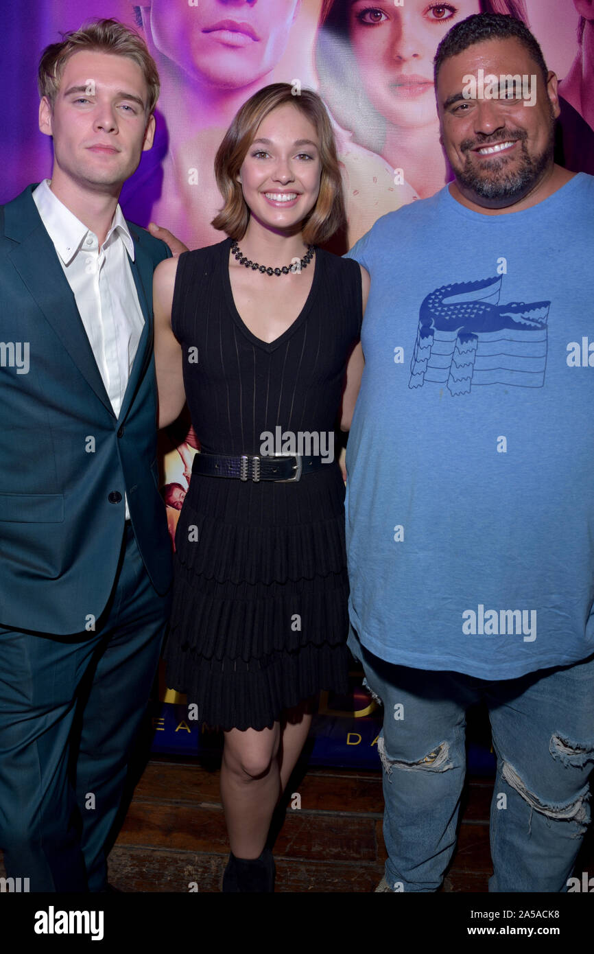 HOLLYWOOD, CA - 10. Oktober: Harry Jarvis, Juliet Doherty, Chris Rudd bei der Premiere von High Strung freien Tanz am Okt. 10, 2019 Stockfoto