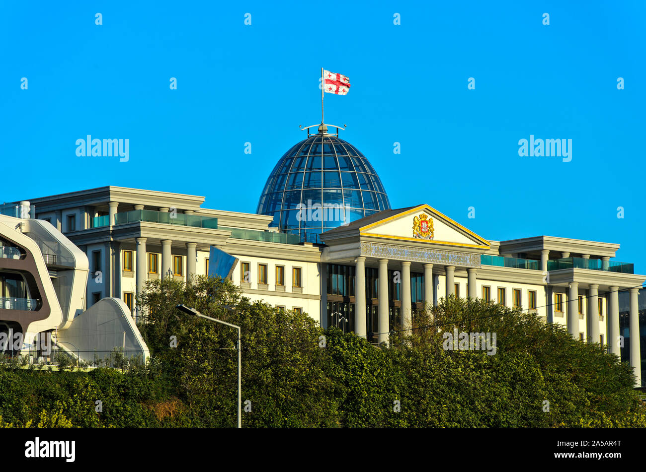 Ehemaligen Präsidentenpalast, derzeit zeremoniellen Palast von Georgien, Tiflis, Georgien Stockfoto