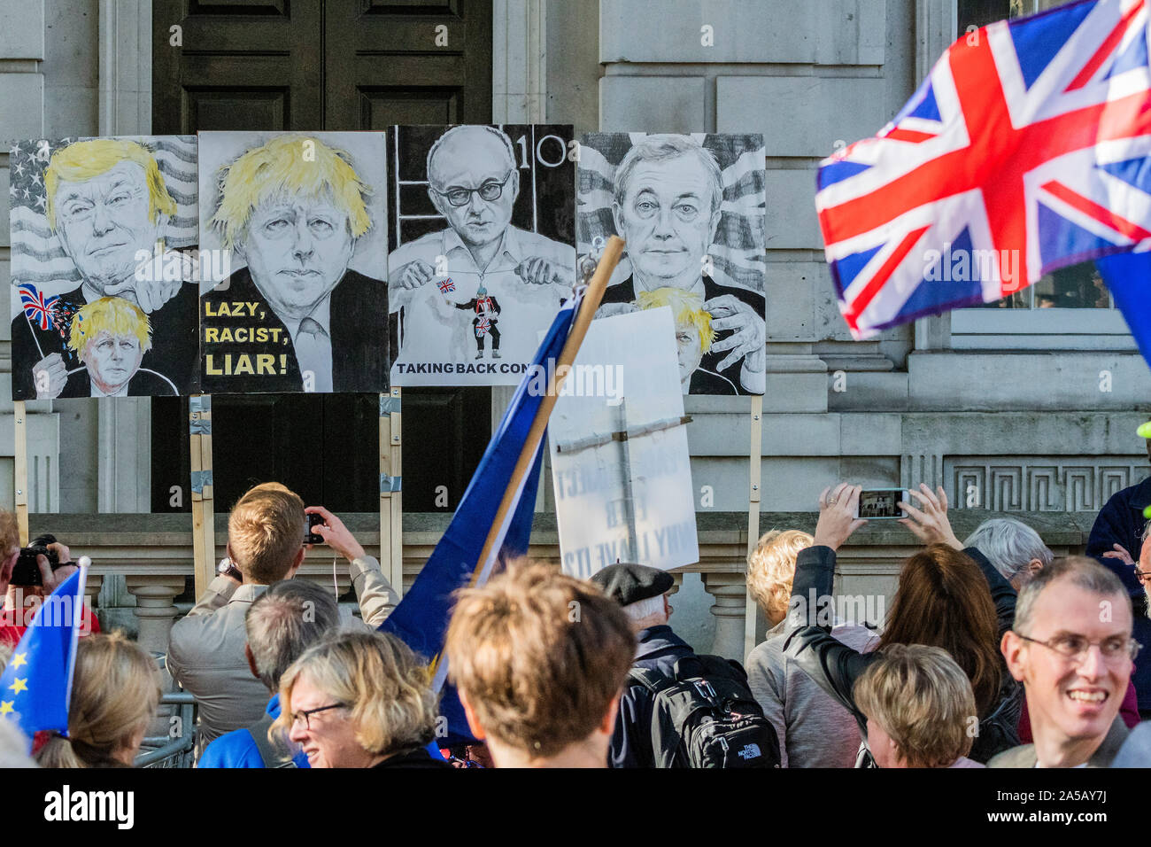 London, Großbritannien. Okt, 2019 19. Stop Brexit, Abstimmung der Menschen März vom West End, Westminster. Credit: Guy Bell/Alamy leben Nachrichten Stockfoto