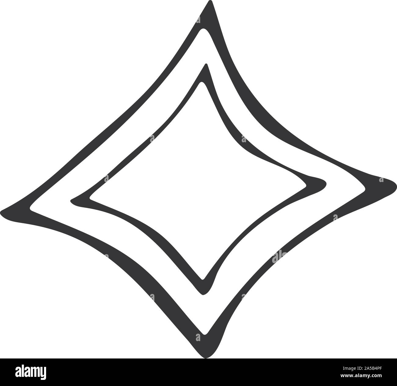 Star Schneeflocke Schwarz und Weiß doodle Stil. Hand gezeichnet Abbildung. Gute Idee für Grußkarten, Einladungen, Drucke, Textilien, tattoo Stock Vektor