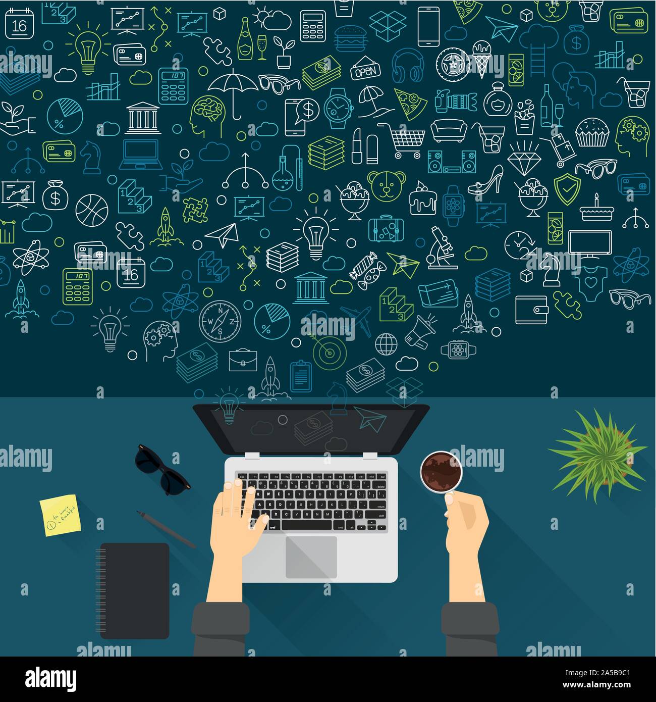 Social Media Kommunikation Stock Vektor