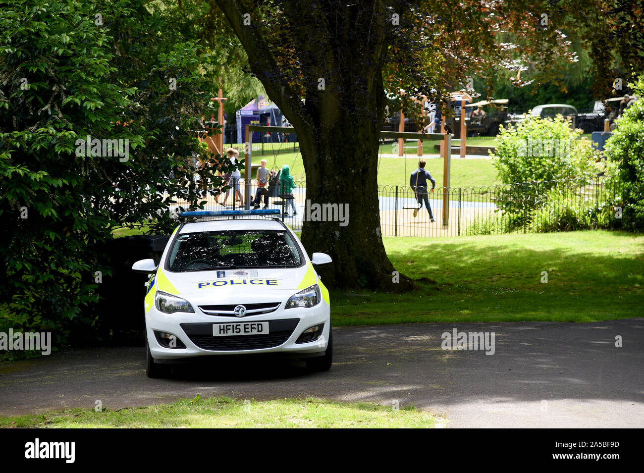 Polizeiauto, England Stockfoto