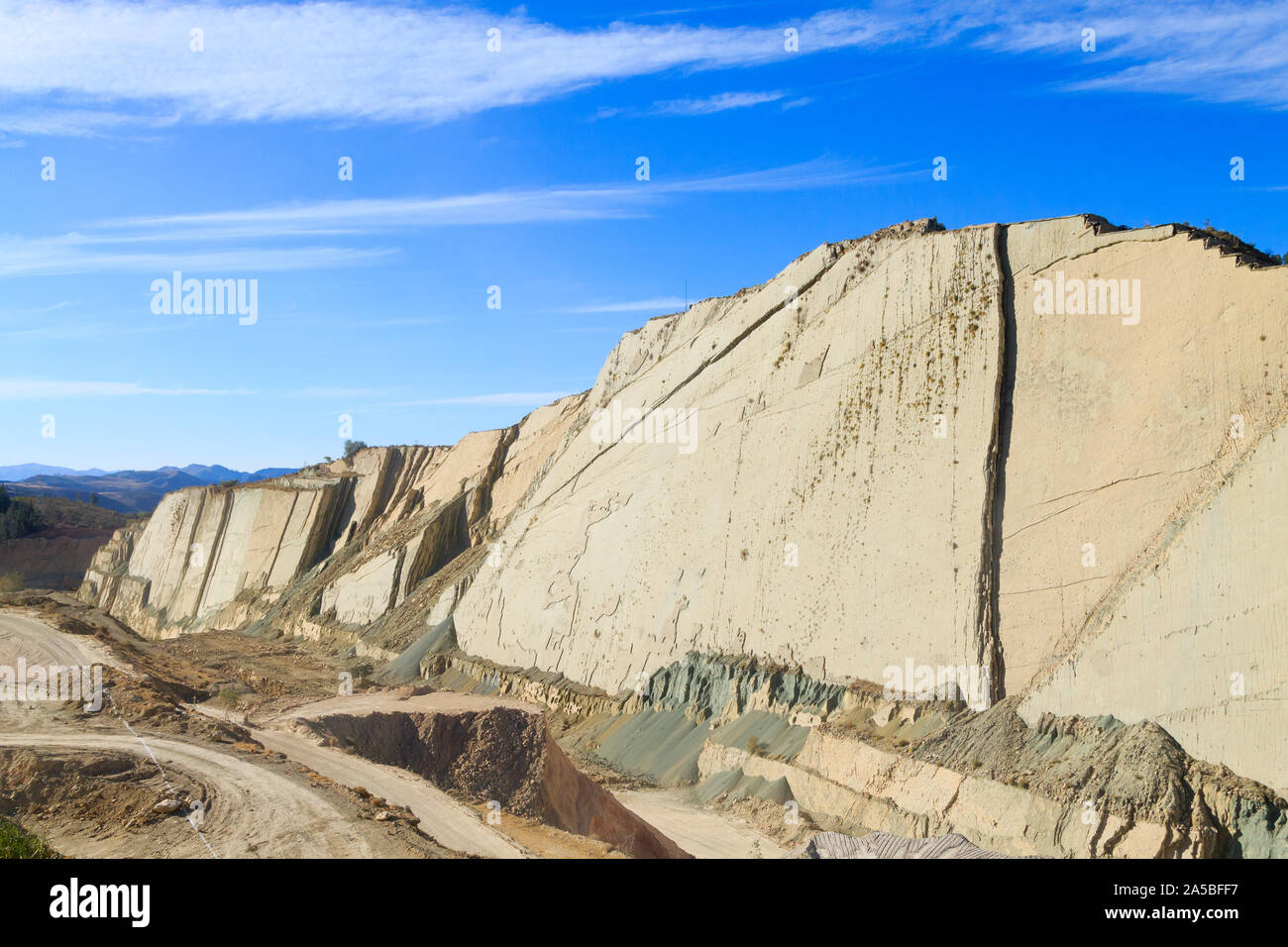 Cal Orcko paläontologischen Ort, Bolivien. Dinosaurier Fossilien Footprints Stockfoto