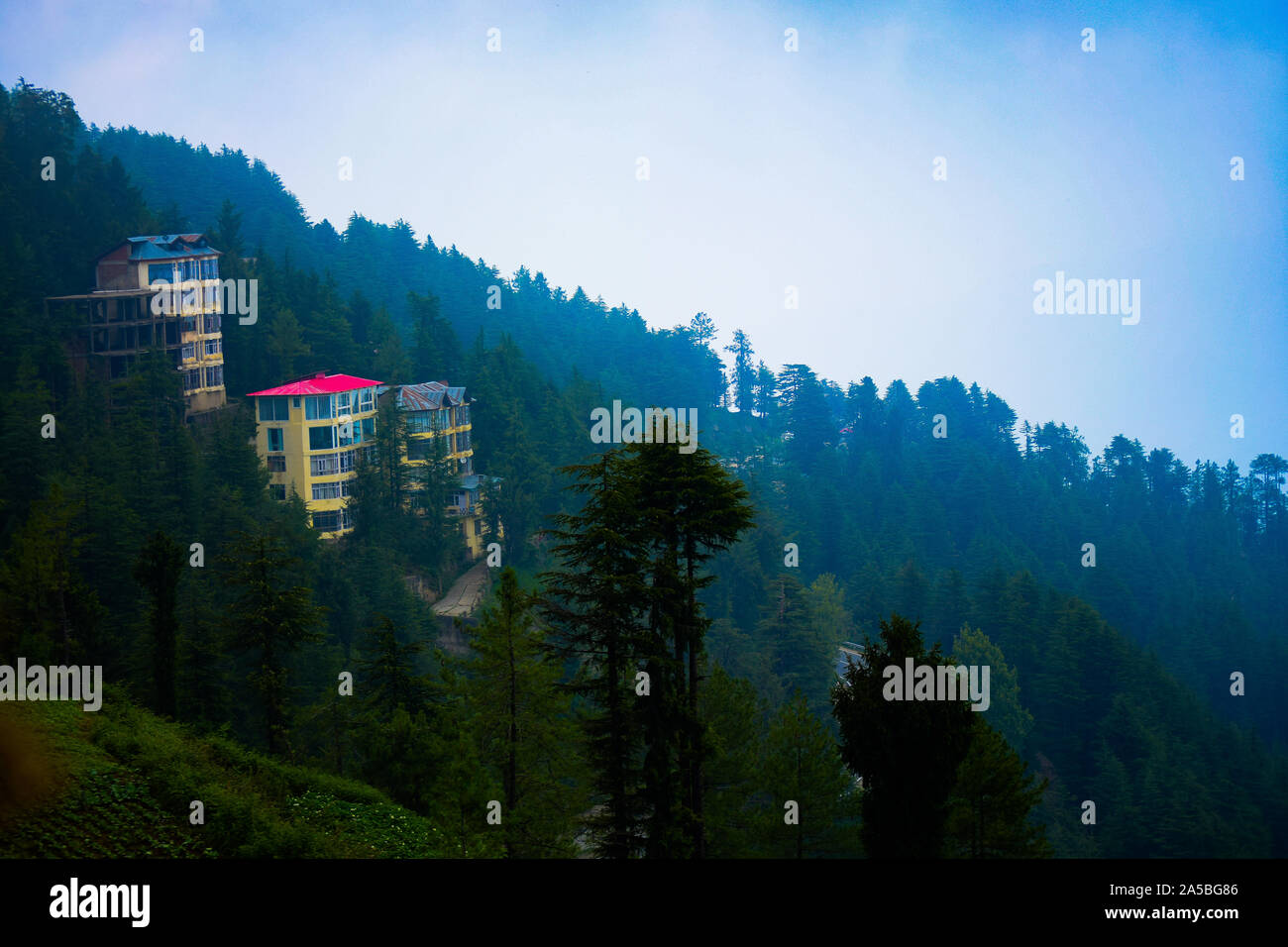 Schöne Häuser in Shimla Himachal Pradesh Stockfoto