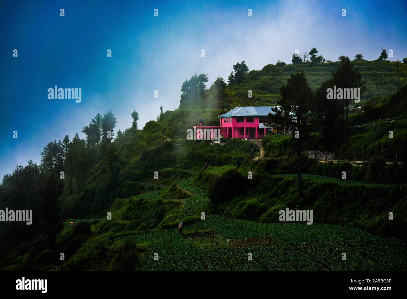 Schöne Häuser in Shimla Himachal Pradesh Stockfoto