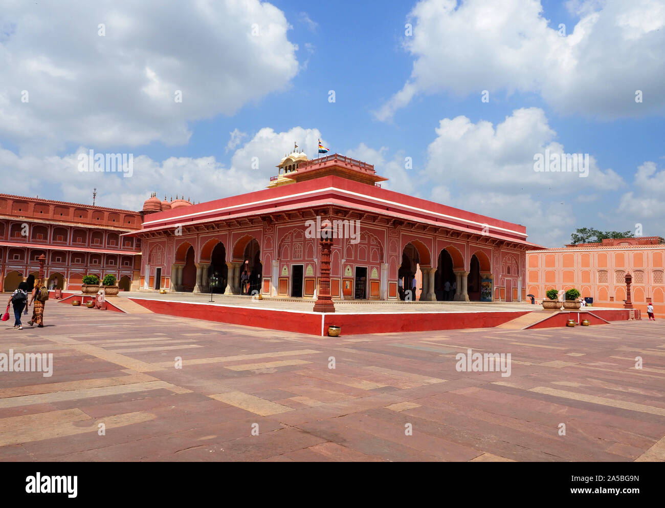 Die Diwan-i-Aam Pavillon der Stadt Palast in Jaipur, Rajasthan, Indien. Stockfoto