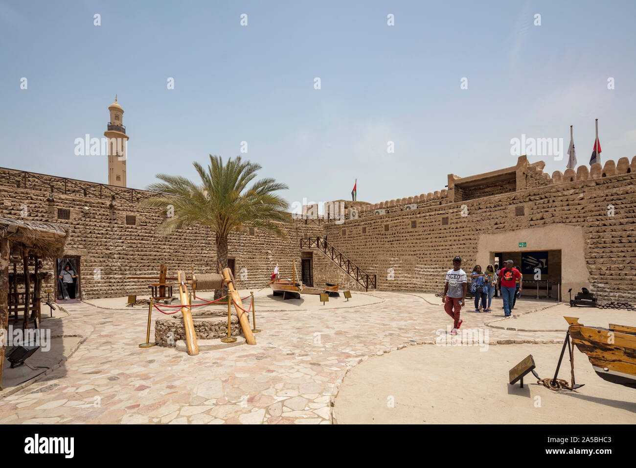 Das Dubai Museum, Al Fahidi Fort, Dubai, Vereinigte Arabische Emirate. Stockfoto