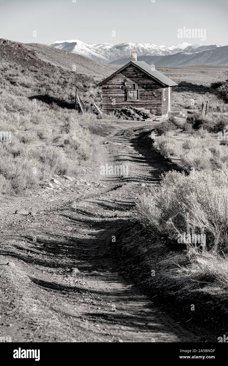 Idaho backcountry Hütte in den Bergen Stockfoto