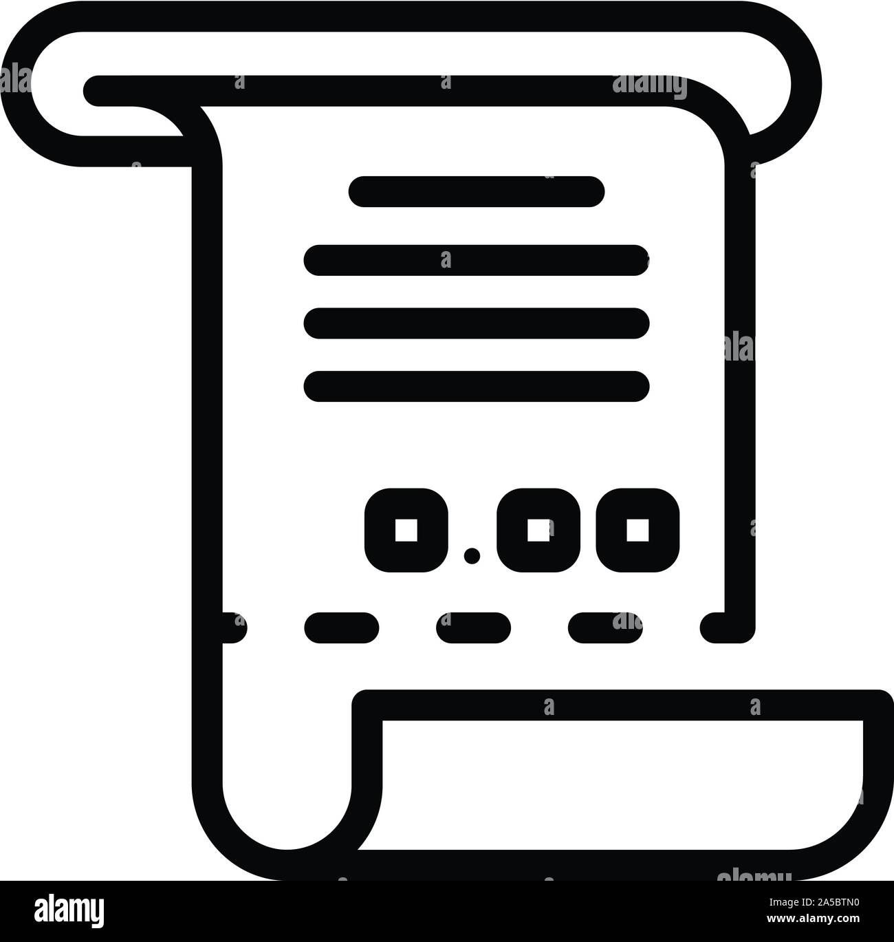 Konkurs Eingang Symbol, outline Style Stock Vektor