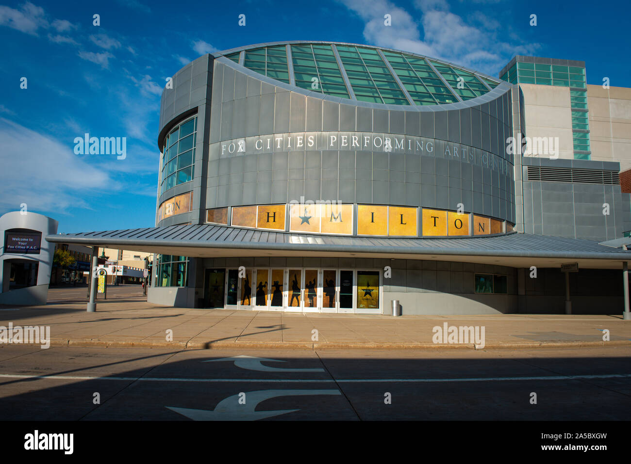 Appleton, WI - 24. September 2019: Fox Cities Performing Arts Center mit Hamiton auch die PAC bekannt zu den Einheimischen Stockfoto
