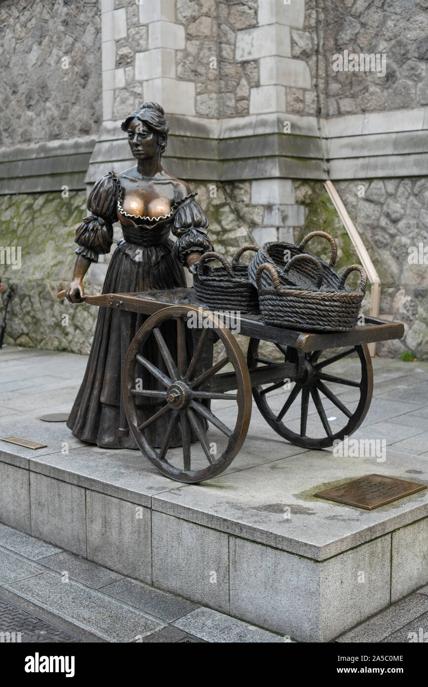 Molly Malone Statue, Dublin, Irland. Stockfoto