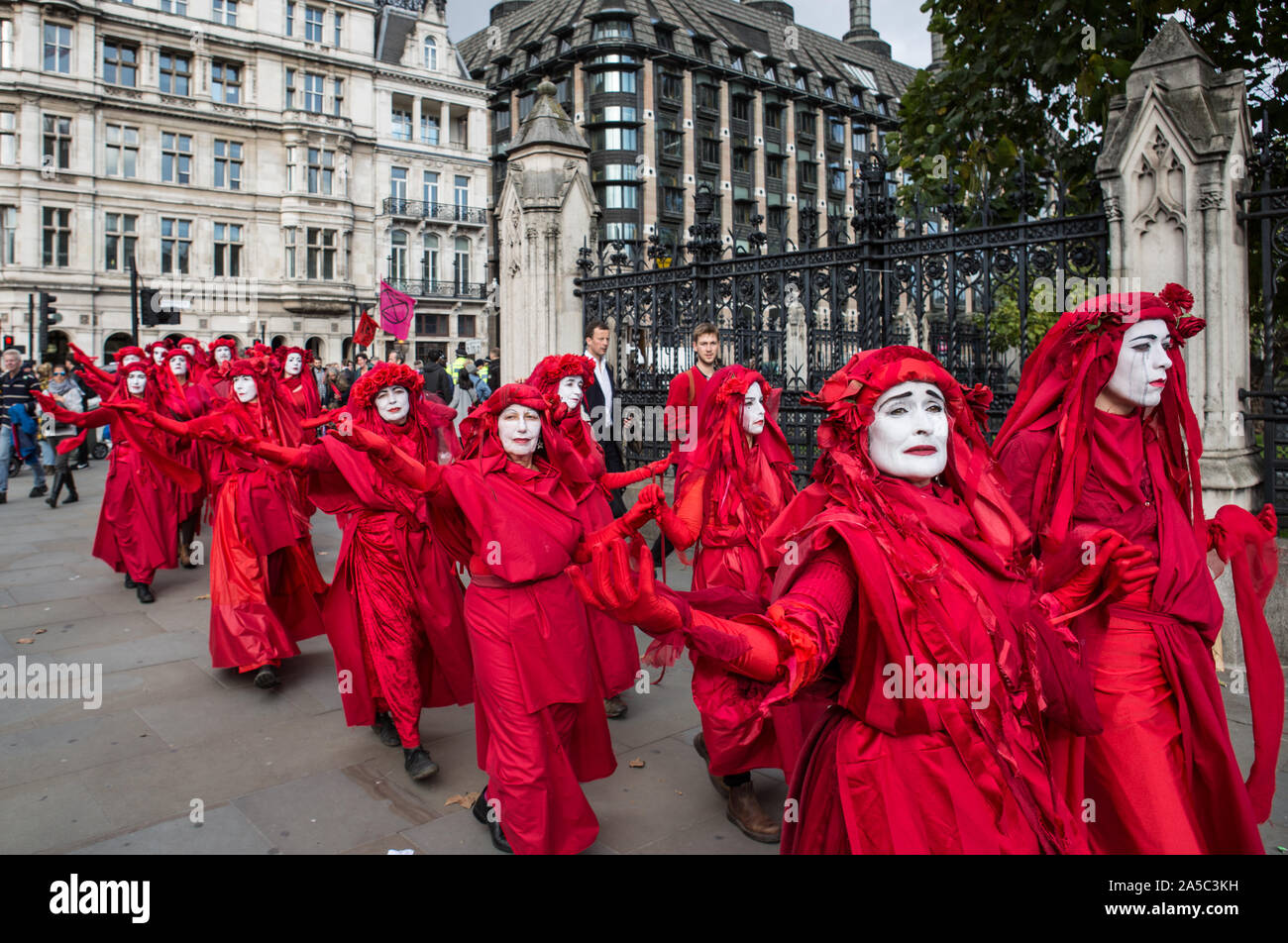 Londons Umweltprotest der Extinction Rebellion Aktivistengruppe Nov 2019. Stockfoto