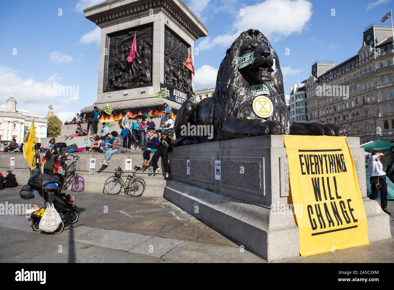 Londons Umweltprotest der Extinction Rebellion Aktivistengruppe Nov 2019. Stockfoto