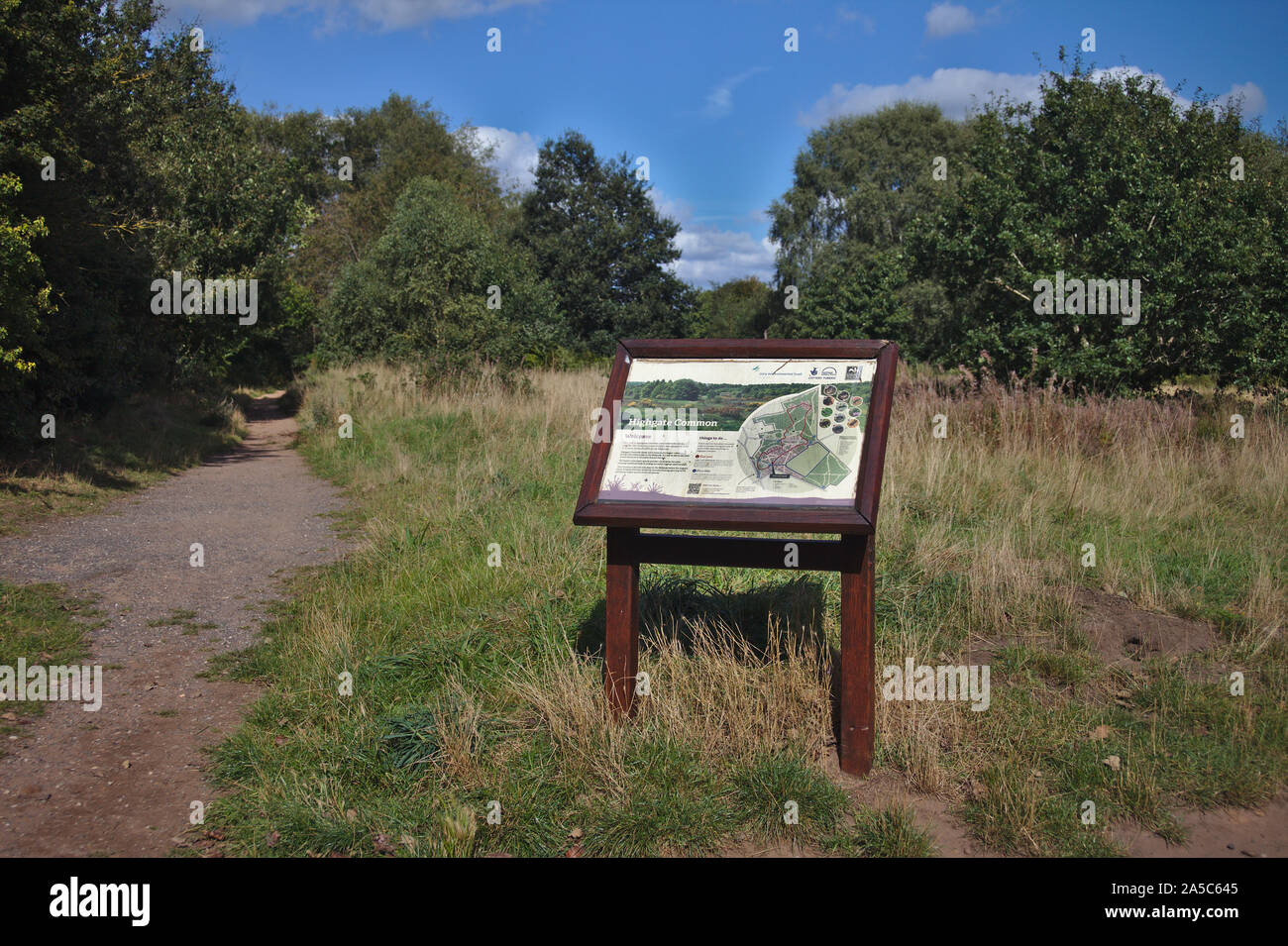 Highgate Gemeinsamen. Staffordshire Wildlife Trust finden. Großbritannien Stockfoto