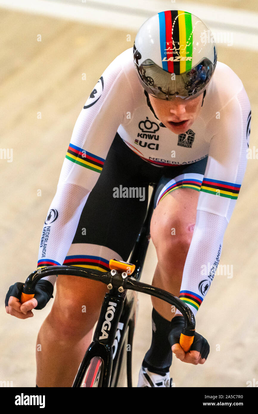 Kirsten Wild NED beim UEC Titel Radfahren Europäische Meisterschaft am Oktober, 18 2019 in Apeldoorn, Niederlande. (Foto von SCS/Sander Chamid) Stockfoto