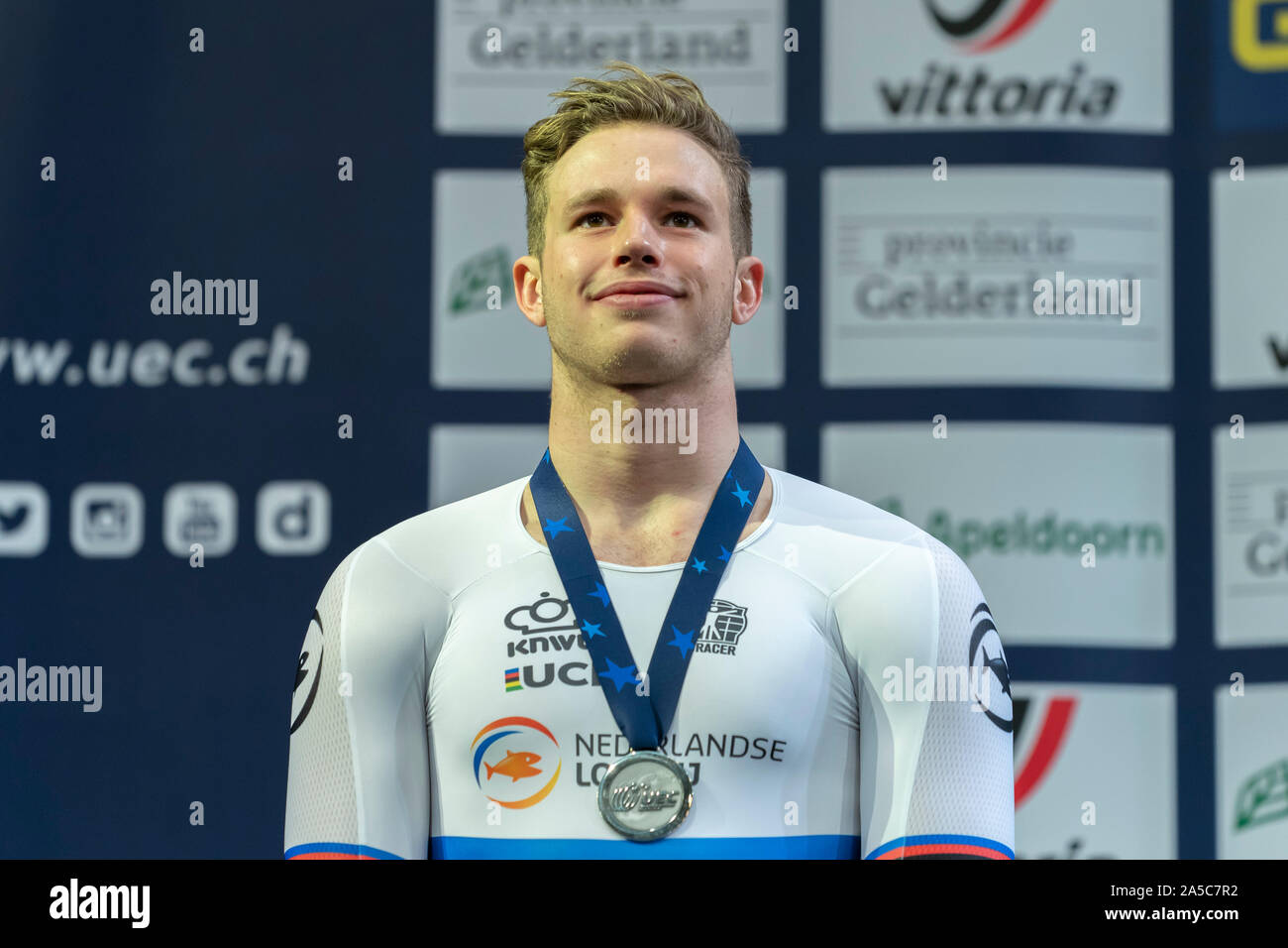 Harrie Lavreysen (NED) beim UEC Titel Radfahren Europäische Meisterschaft am Oktober, 18 2019 in Apeldoorn, Niederlande. (Foto von SCS/Sander Chamid) Stockfoto